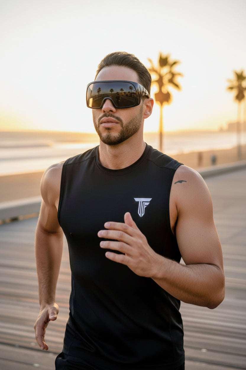 SPORTSONNENBRILLE – CYCLING & SKI BRILLE – UV SCHUTZ SPORT BRILLE – SCHWARZ