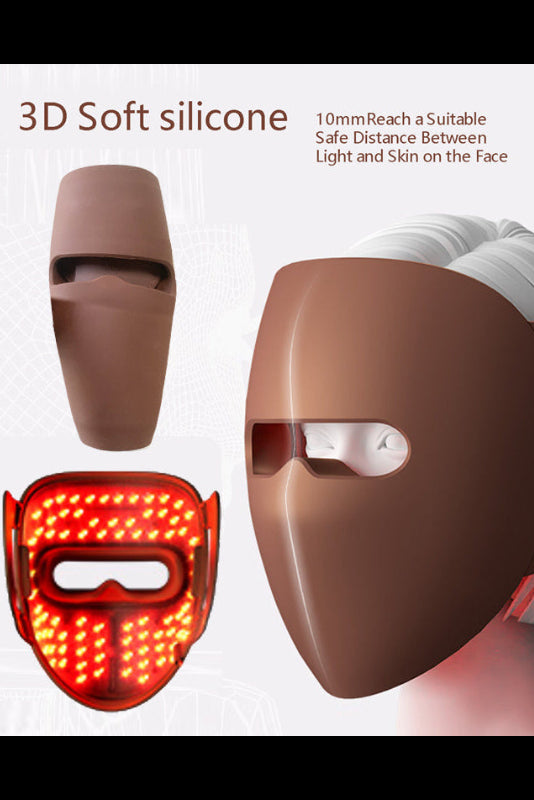 TEOFIT 3D 360° SICHERE SILIKON LED-GESICHTSMASKE FÜR GESICHTSBEHANDLUNG – AKNEBEHANDLUNG & -ENTFERNUNG, HAUTPFLEGE MIT ROTLICHTTHERAPIE