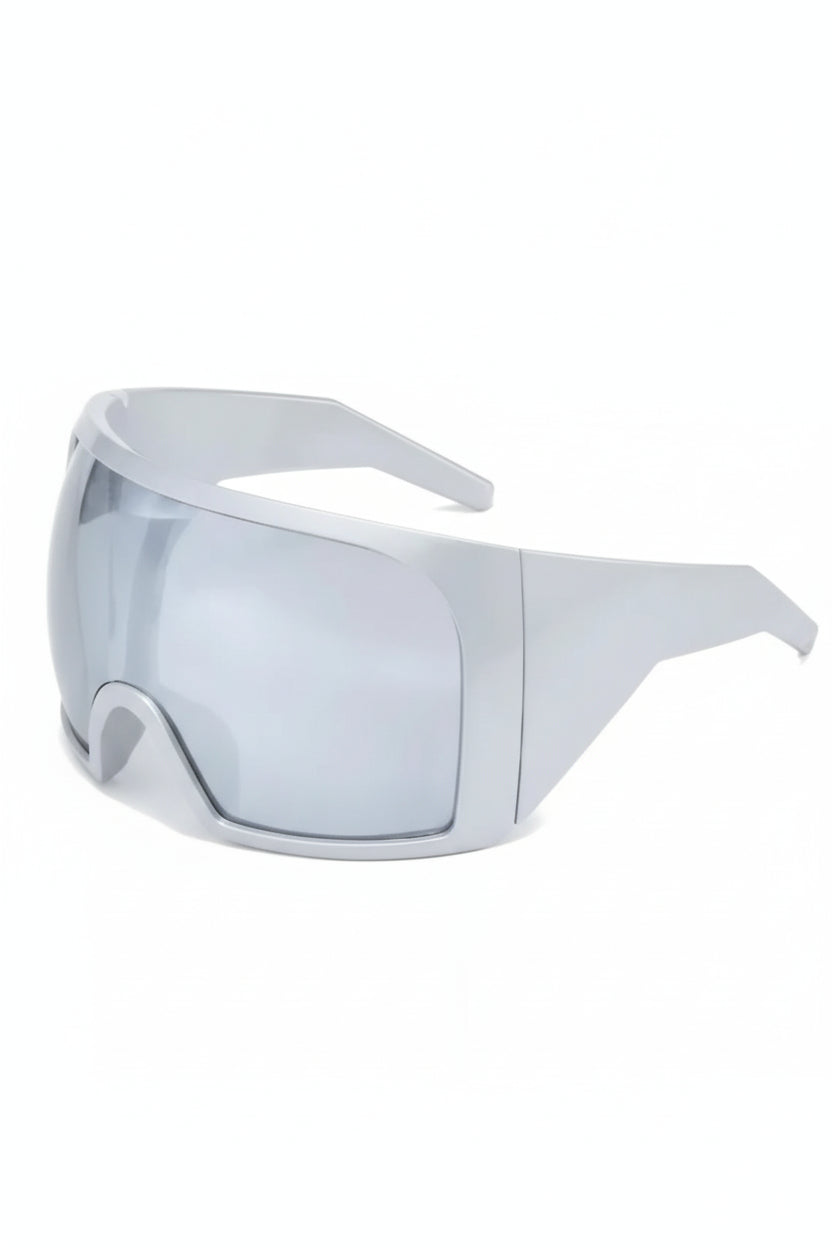 TEOFIT Sportsonnenbrille Transparent Silber – UV Schutz Cycling Brille – Teofit