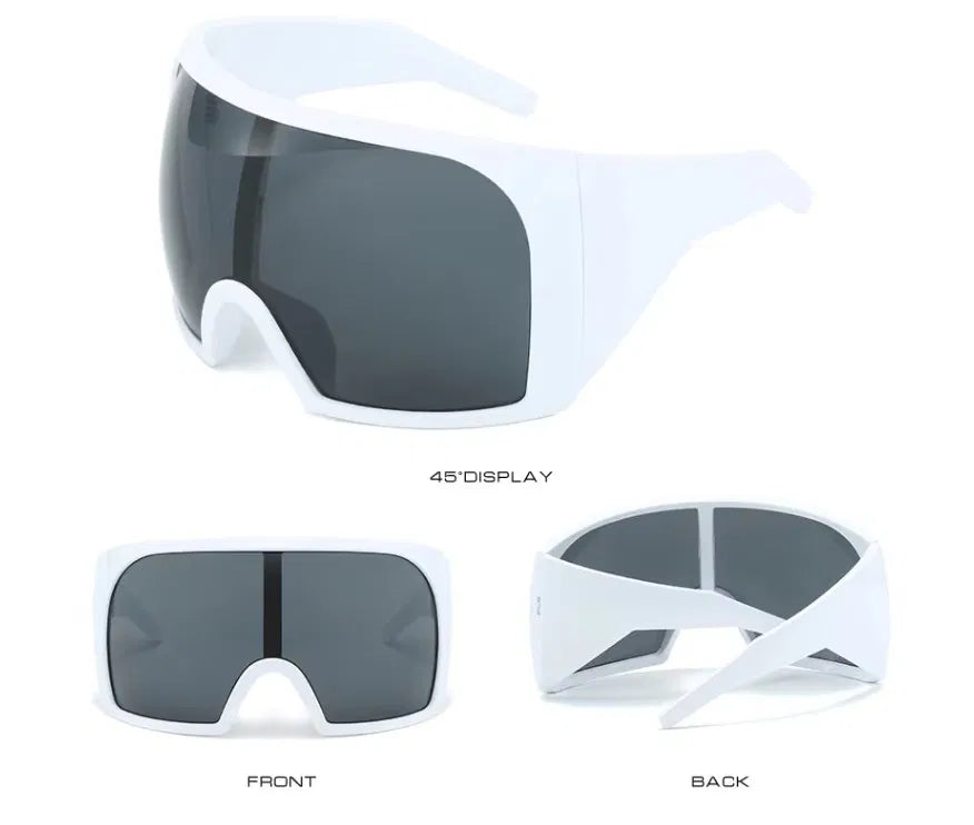 SPORTSONNENBRILLE – CYCLING & SKI BRILLE – UV SCHUTZ SPORT BRILLE – WEISS