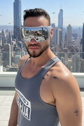SPORTSONNENBRILLE – CYCLING & SKI BRILLE – UV SCHUTZ SPORT BRILLE – TRANSPARENT / SILBER