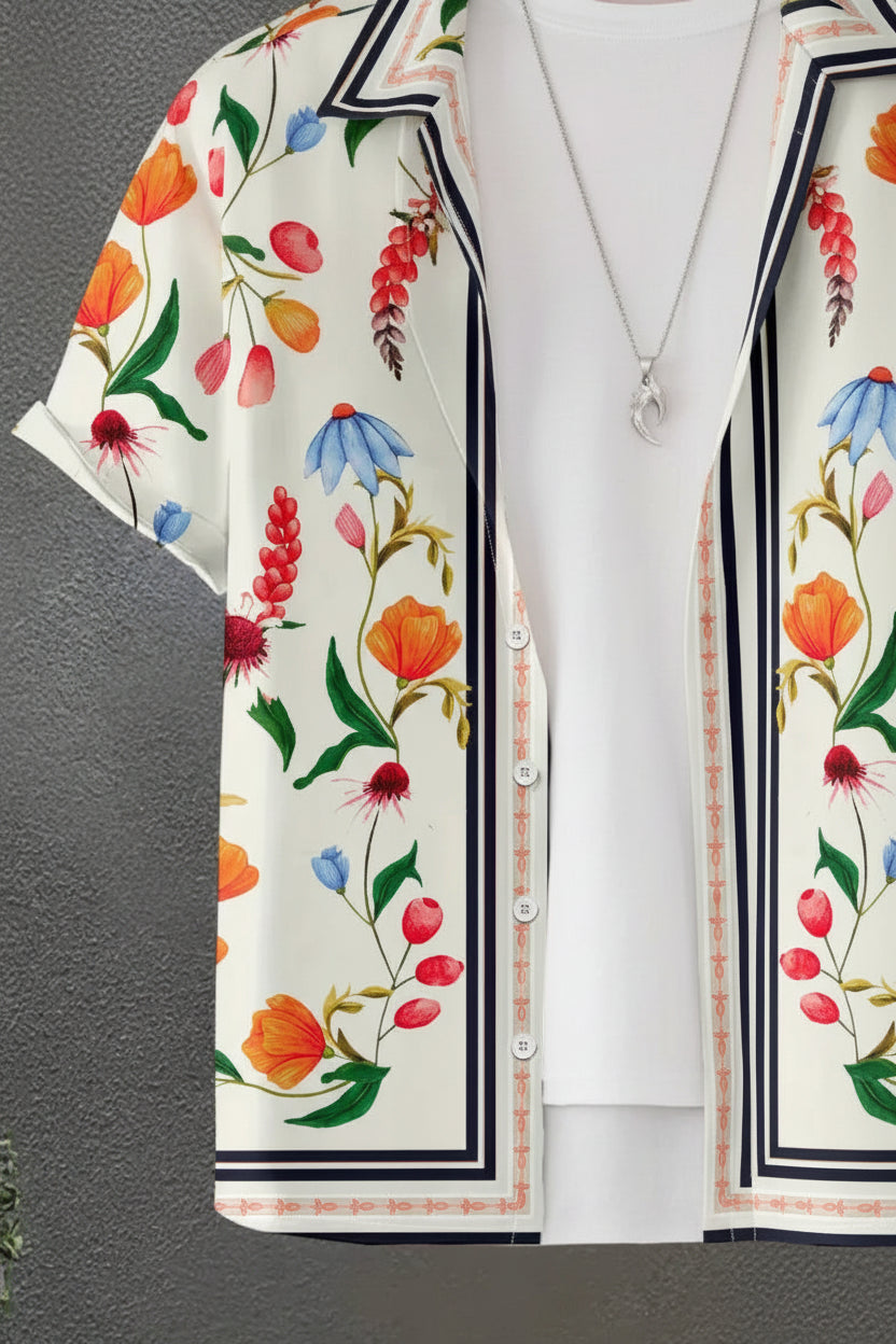 LEICHT, ATMUNGSAKTIV & STYLISCH – DUNKELBLAUES FLORALES SET – MUST-HAVE