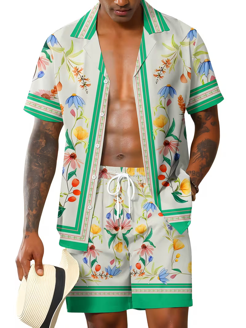 LEICHT, ATMUNGSAKTIV & STYLISCH – DEIN SOMMER-SET GRÜN FLORAL– MUST-HAVE