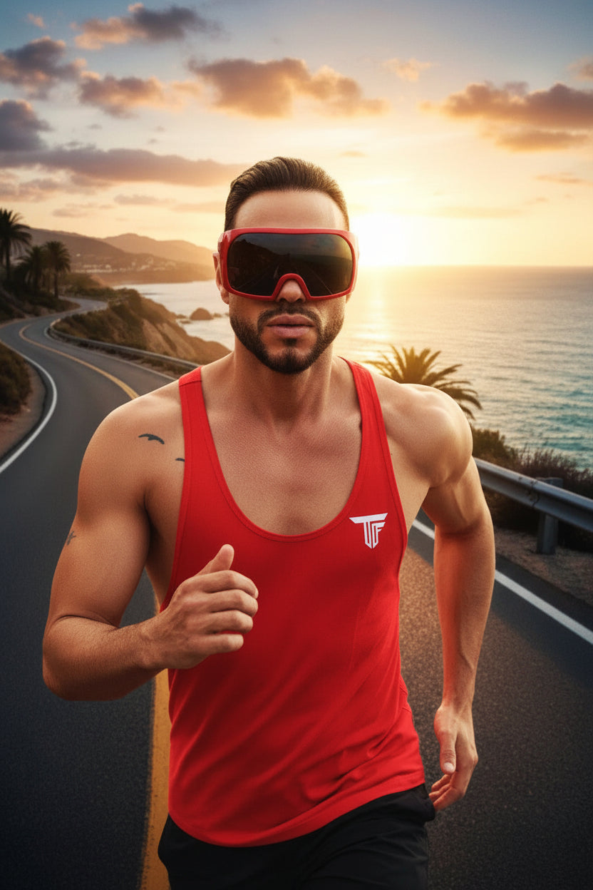 SPORTSONNENBRILLE – CYCLING & SKI BRILLE – UV SCHUTZ SPORT BRILLE – ROT