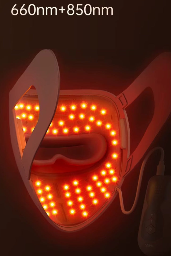TEOFIT 3D 360° SICHERE SILIKON LED-GESICHTSMASKE FÜR GESICHTSBEHANDLUNG – AKNEBEHANDLUNG & -ENTFERNUNG, HAUTPFLEGE MIT ROTLICHTTHERAPIE